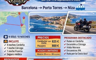 RUTA MOTERA POR CERDEÑA, CÓRCEGA y MÓNACO